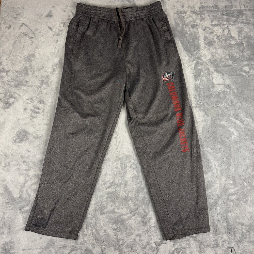 Columbus Blue Jackets NHL Rivalry Men's Gray Sweatpants Size Large